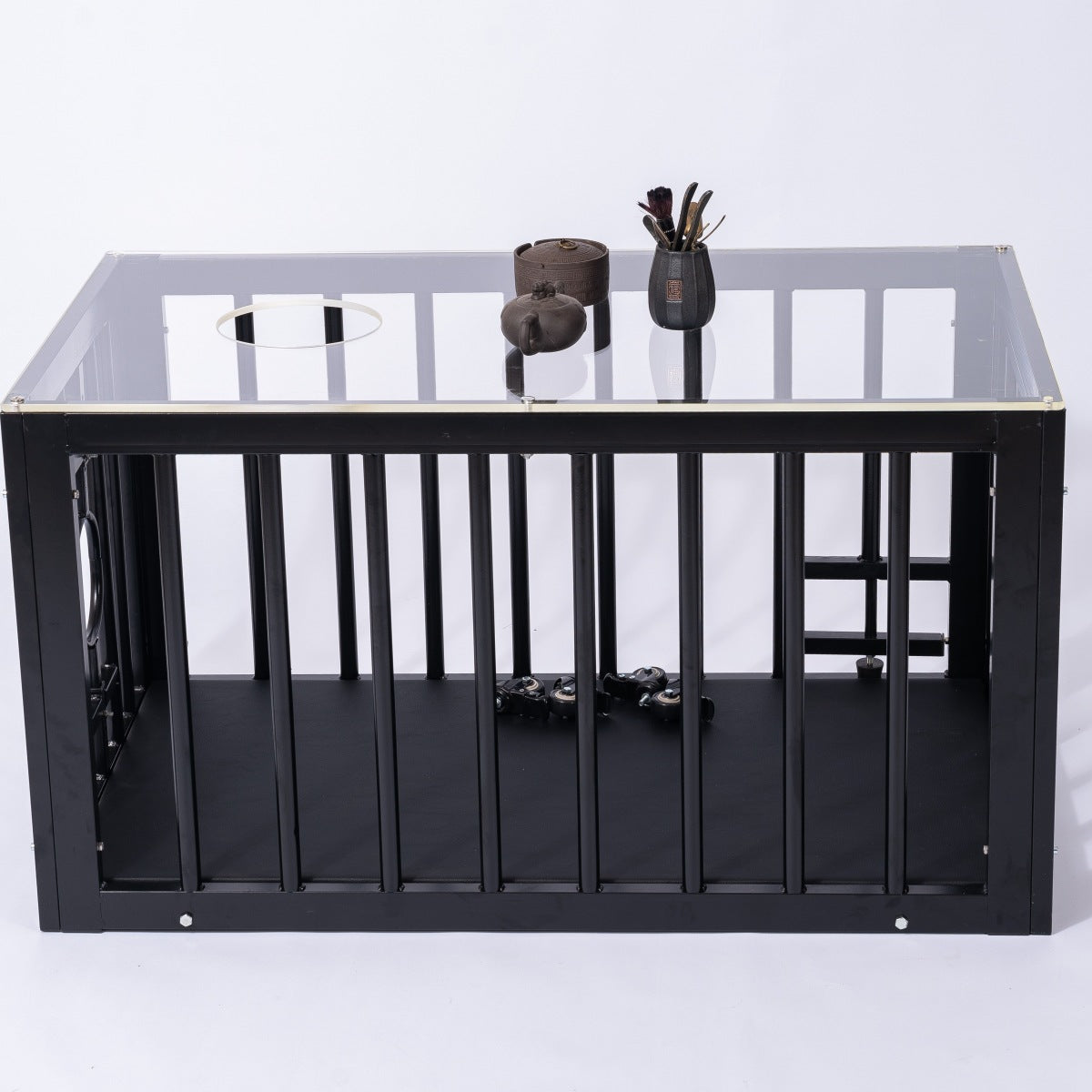 Image of BDSM iron cage dog cage coffee table dog cage tuning classroom props captive sex toys bondage femdom cage - Coffee
